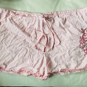 Nordstrom Pink Embroidered Sleep Shorts